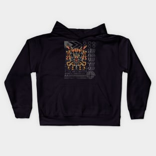 tiger samurai robot Kids Hoodie